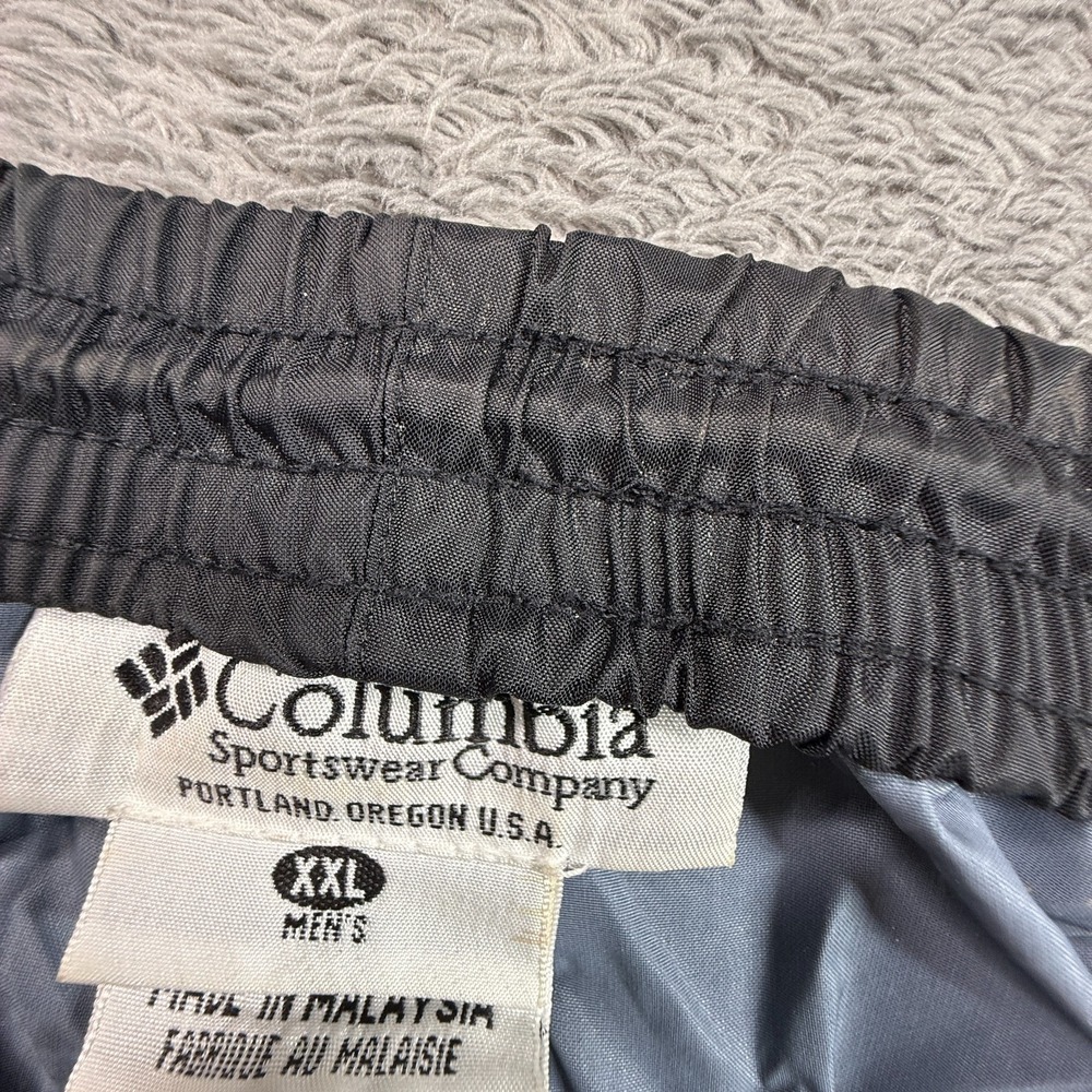 Columbia Waterproof Packable Rain Pants Mens XXL Nylon Shell Black Elastic Waist - Picture 4 of 9